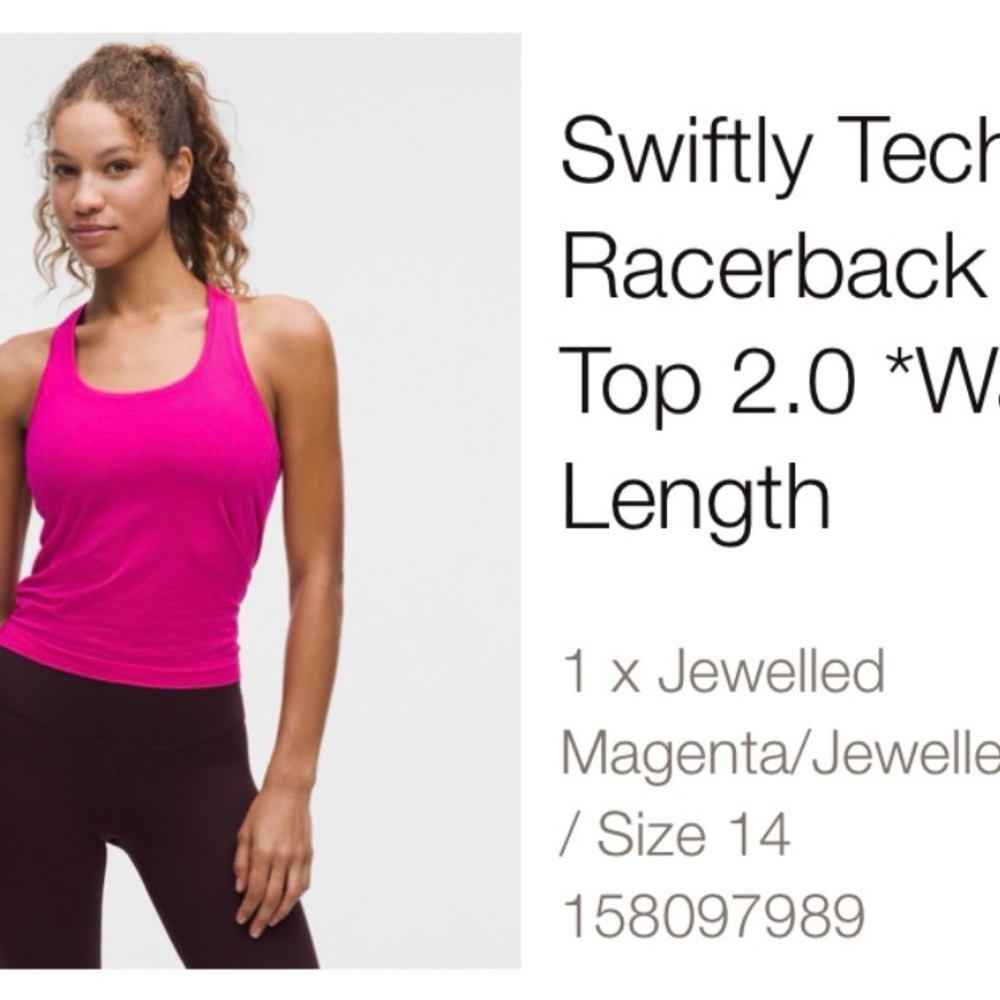 lululemon athletica Racerback Tank Top - Jewel Magenta